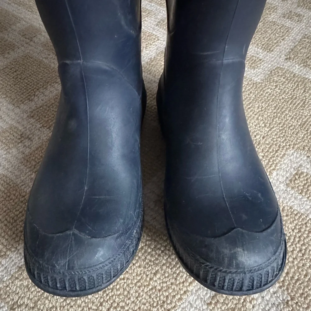 Kamik Waterproof Rubber Rain Boots Outdoor Winter School Navy Blue Kids Size 13